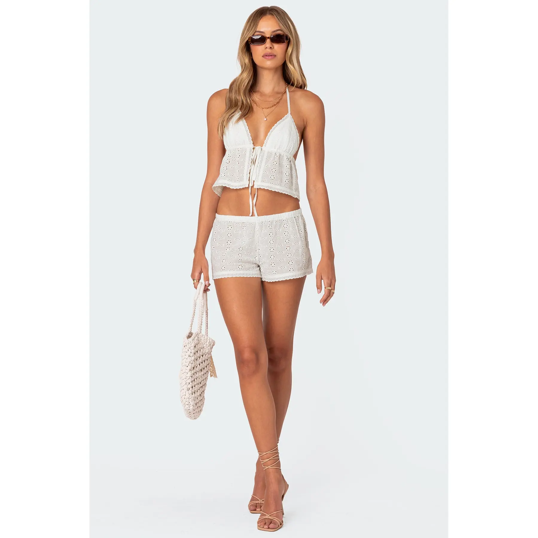 Jael Eyelet Shorts Jael Eyelet Shorts