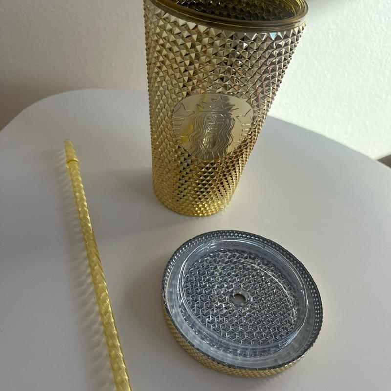 Starbucks New Gold Bling USA Studded Grande 16oz Tumbler