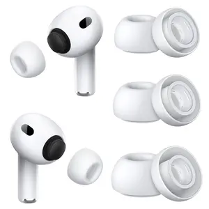 Foam Infused Silicone Ear Tips Replacement Compatible with AirPods Pro 3 (2025), Superior Comfort, 2X Noise Cancellation, Excellent Sound Quality (S/M/L, 3 Pairs)This is different from the pure silicone material used in AirPods Pro 2 replacement ear tips