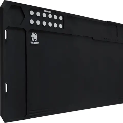 OneTigris Version 2.0 Functional Rectangle Anti-Slip Rubber Cleaning Mat - Wallhang-Ready, 10 Magnet Spots, 2 Wall-Hanging Holes, Oil Resistant, Wipe-Clean, Scratchsafe Base for Outdoor Gear (16.5"x10.4",35.5"x11.9",48"x16"; Fathers Day Gifts Option)