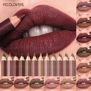 12pcs/set Matte Lip Liner - Nude Dimensional Lip, Beginner Friendly, Christmas Gift, Charming  Lip Makeup for Everyday & Formal Events