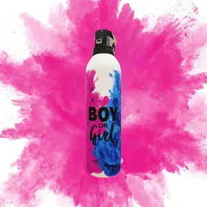 Mini Pink Gender Reveal Extinguisher, Festive Spray for Outdoors, Quick Burst Party Supply