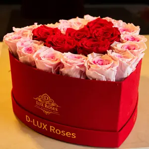 Heart Shaped Box Preserved Roses (Customizable)