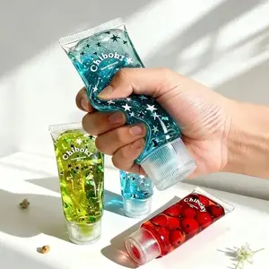 Glitter Green Clover Squeeze Toy Stress Relief Toothpaste Shaped Squishy Toy for Kids and Adults