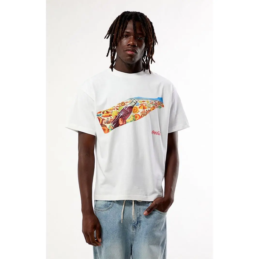 Coca-Cola Men's by Pacsun Summer Beach T-Shirt - Multicolor