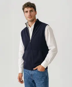 Cashmere Full Zip Vest
