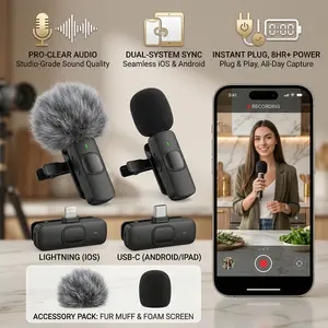 Mini Wireless Clip-on Mics (For iPhone & Type-C) - Upgrade Your Video Sound! bend restrictors Reusable Christmas Gift Bags Set commercial area rechargeable cabinet light aroma diffuser built-in microphone magnetic smart speaker letter pattern ornament,sum