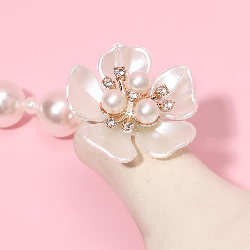 30Pcs/Set Cute Pearl Bling Shoe Charms,Flower Pearl Shoe Decoration Accessories for Women,DIY Own Style Sandal Chains Accessories,Christmas Party Gifts,Hand Tools Kits
