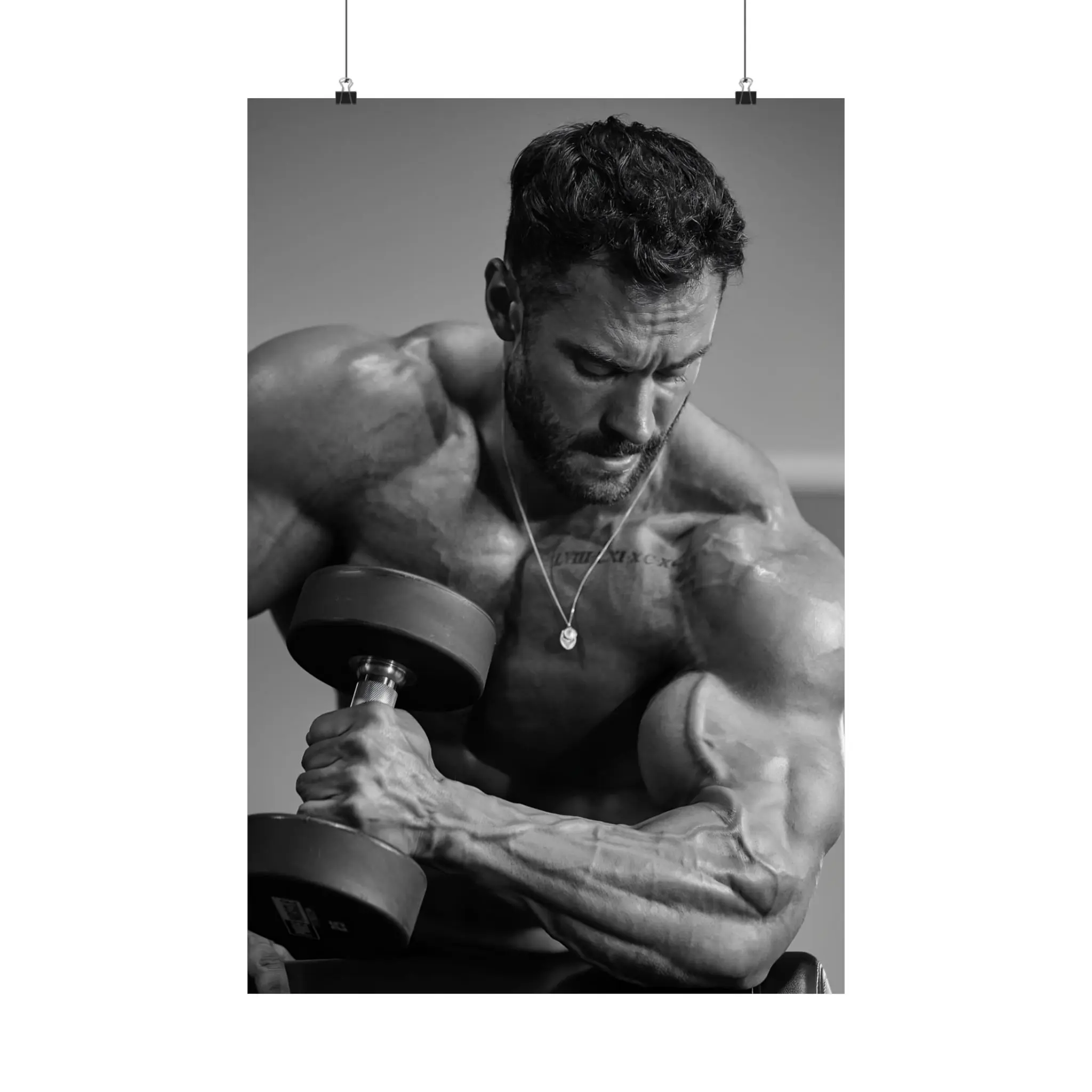 Chris Bumstead "Daddy CBUM" Thavage Mr. Olympia Champion CBUM Posing Premium Poster 13