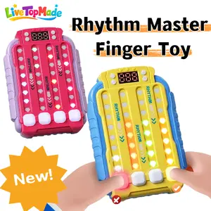 2026 New LED Light Music Fidget Toy Rhythm Master Finger Game Stress Relief ,Focus Training,Memory Boost,Hand-Eye Coordination Portable Sensory Toy,Couple Interactive Friend Party Game,Birthday Gift ,Holiday Present Cool Autism Gift for Kids Adults Teens