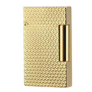 Dupont Crocodile Pattern Engraving Classic Gold Metal gas Lighter (NO FUEL) good GIFT bf gift boyfriend