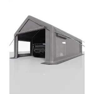 Garvee 13x25FT Heavy Duty Portable Carport Canopy with 200G PE Tarp Cover, Roll-Up Door & 4 Windows, Reinforced Frame w/Legs&Braces, Garage Shelter Carport, for Temporary Paint Booth, Boats&Pickups Shed