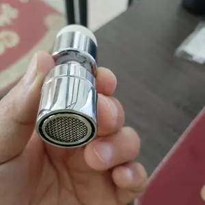 1 360 Rotating Dual-Mode Anti-Splash Modern White Kitchen and Bathroom Faucet with Dual Water Flows (Rain/Shower) and Rotating Outlet - Easy to Install/Remove, Durable Plastic Construction, Sink Compatibility, Space-Saving Design, Suitable for Small Bath