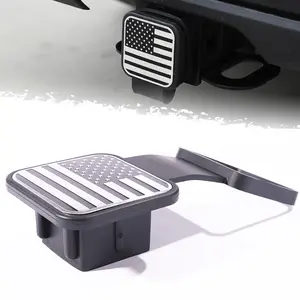 USA American Flag Hitch Cover for 2 Inch Receivers Trailer Hitch Plug Cap 4-Way Flat Insert Car Exterior Accessories for Jeep Tacoma Ford Chevy GMC Dodge RAM Trucks & More