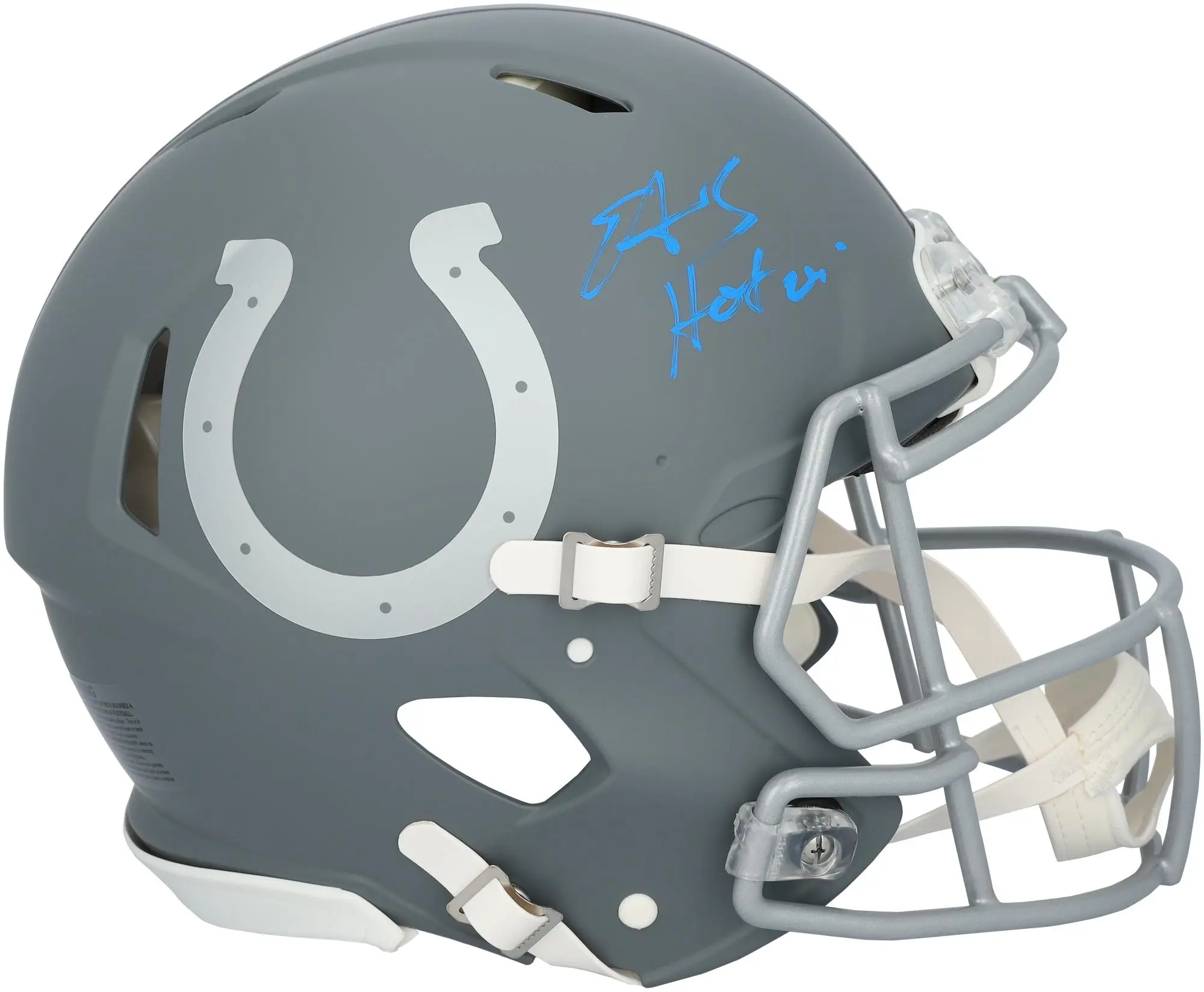 Edgerrin James Indianapolis Colts Autographed Riddell Slate Speed Authentic Helmet with "HOF 2020" Inscription - Fanatics Authentic Certified