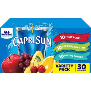 Capri Sun Fruit Punch, Strawberry Kiwi and Pacific Cooler Flavored Juice Drink B