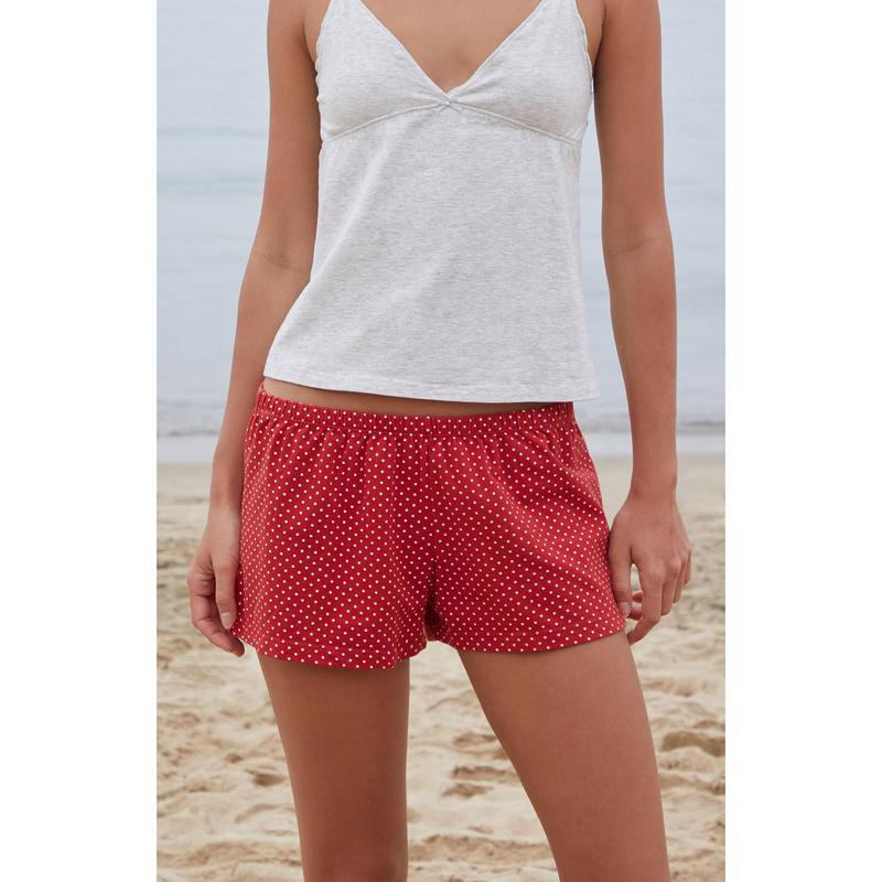 John Galt Women's Red Polka Dot Emery Lounge Shorts