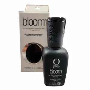 Organic Nails Finish Gel Bloom 15ml - Shiny Top Gel for Long-Lasting Nails with Professional Formula & LED/UV Curing - Black