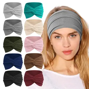 Women's 10pcs Bohemian Wide Width Soft Fabric Stretch Elastic Hair Ties - Non-Slip, Breathable, Comfortable, Reversible, Unisex Hair Decor & Sports Headbands, Ideal for Daily Wear, Running, Yoga