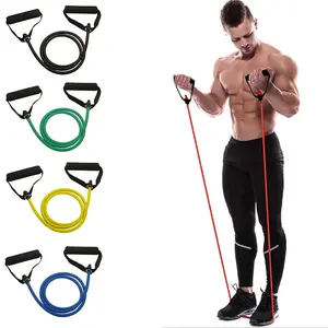 Resistance Bands With Handles, Exercise Elastic Rope Workout Bands With Handles For Men Women Fitness Strength Training Equipment At Home