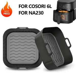 Reusable Silicone Air Fryer Liner - High-Temperature Resistant, Easy to Clean - Compatible with Philips 1.59gal, COSORI 1.59-1.64gal, Instant 1.59gal Air Fryers, Ovens, Microwaves - Ideal for Fries, Chicken, Vegetables
