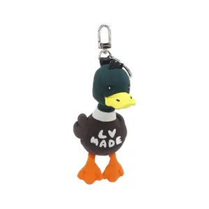 Pre-owned Louis Vuitton Zinc Alloy Small Leather Goods Porte Cles Duck Keyring