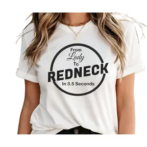 Gift For Her - Funny From Lady to Redneck Shirt, Southern Outlaw Country Hoodie, Unique Gift for Her, Redneck Apparel, Western Cowgirl Shirt