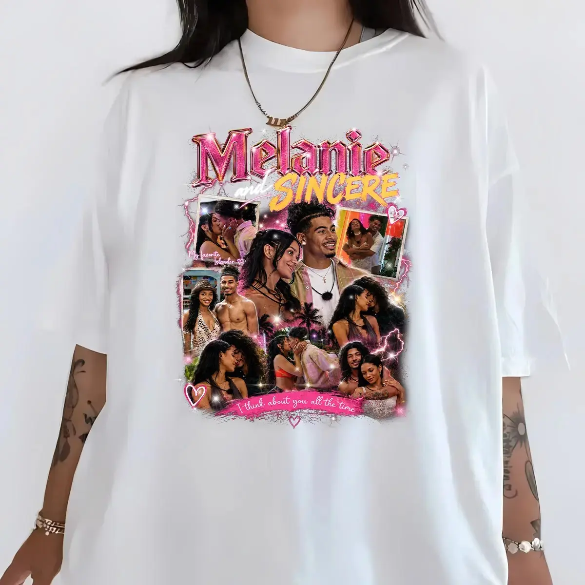 Melanie & Sincere Couple Tee - Unisex Trending Love Island 8 USA Fan Shirt, Cute Couple Melanie & Sincere Tee