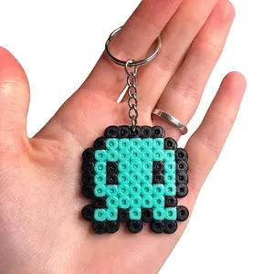 Perler Bead Mini Squid Keychain - Cute and Adorable