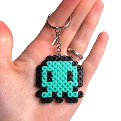 Mini Perler Beads Keychain TikTok Shop