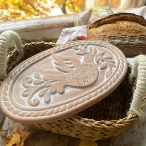 Terracotta Bread Warmer & Basket