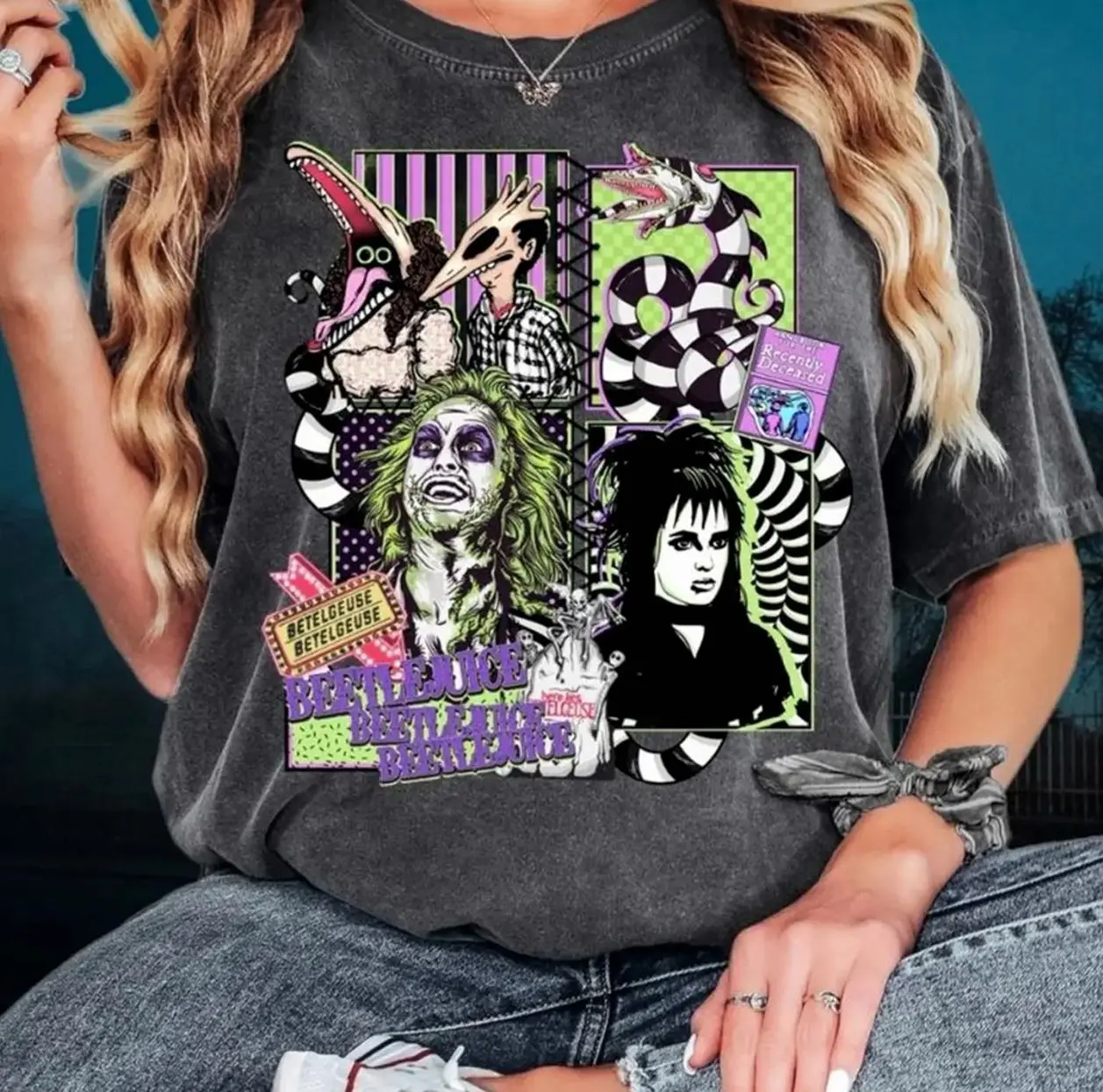 Beetlejuice Horror Shirts Horror Halloween Shirt Beetlejuice It's Show Time A7O