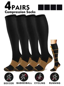Men & Women Compression Socks 20-30mmhg Wide Calf Booster Socks for Circulation Running Nurses Pregnant Women Color Patterns Available Compression Socks for Runners Athletic Socks
