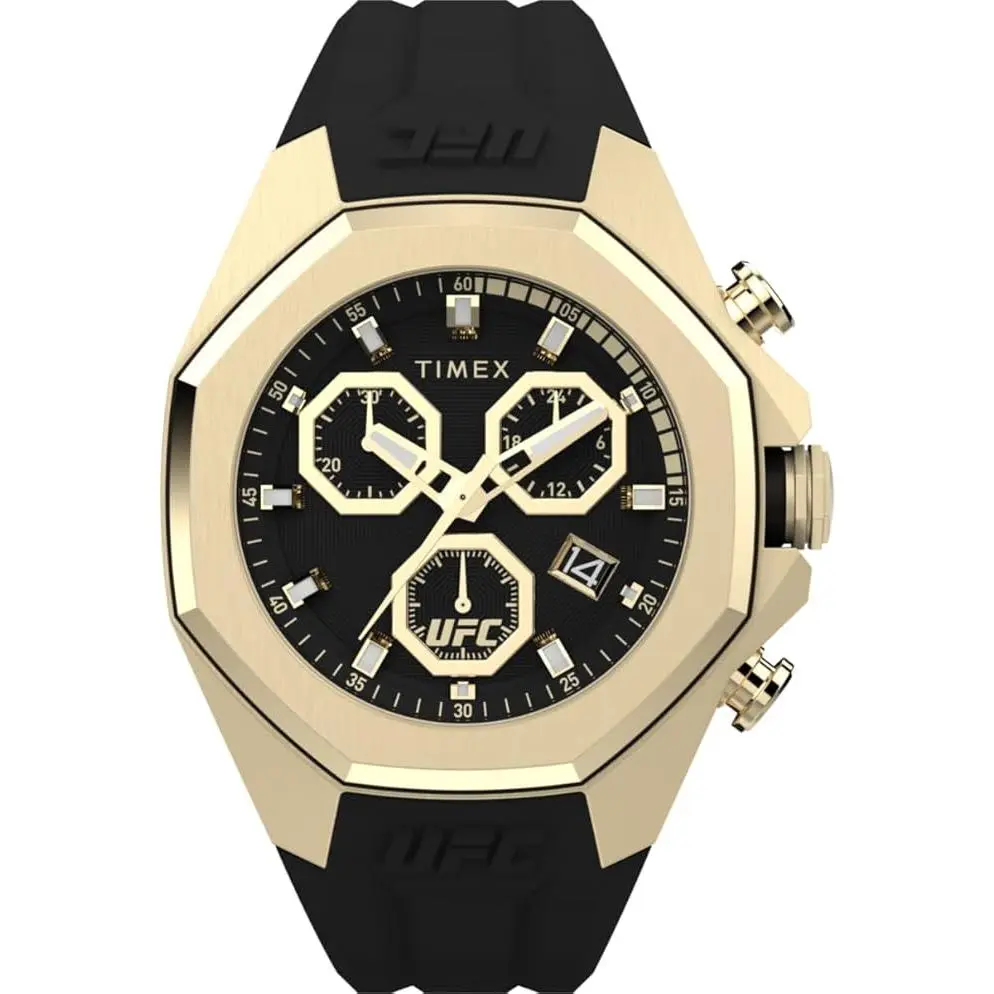 Timex UFC Pro Quartz Chronograph Silicone Mens Watch TW2W69800