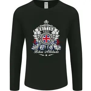 British Soul Biker Motorcycle Motorbike Mens Long Sleeve T-Shirt Funny Hoodie And Classic Sweatshirt For Mens And Ladies T