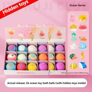 Children Bath Ball Set with Toy Surprise Glow-In-The-Dark Plush Balls, Perfect Christmas Gift for Boys and Girls