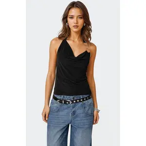 Edikted Women's Rhia Cowl Neck Halter Top