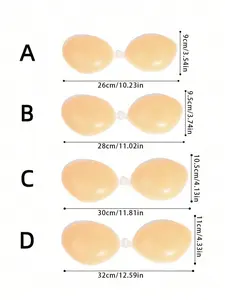 Women's adhesive gathering bra, gathers the breasts, prevents them from spreading outward, invisible and seamless bra pads, no shoulder straps bra, suitable for dresses, wedding gowns, formal wear, bikinis