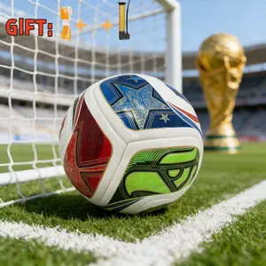 2026 US-Canada-Mexico World Cup High-Quality Size 5 Soccer Ball with Seamless Craft, PU Material, Cladded Rubber Bladder, Anti-Slip and Wear-Resistant, Professional for Training and Matches, Ideal for Football Enthusiasts, Collection and Gifting,