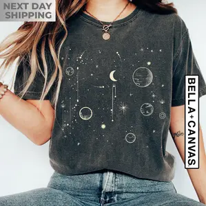 Celestial Shirt, Astrology Shirt, Spiritual Shirt, Aesthetic Shirt, Moon Shirt, Mystical Shirt, Moon Phase Shirt, Astronomy Shirt, Retro Tee T-shirts, Crewnecks, Hoodies – Gifts Suitable for Anyone