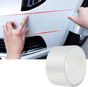 Car Door Edge Guard Invisible Automotive Door Sill Guard Protectors AntiScratch Adhesive Tape Waterproof Strips for Car Door Edge Protection (Ft x .", Transparent)