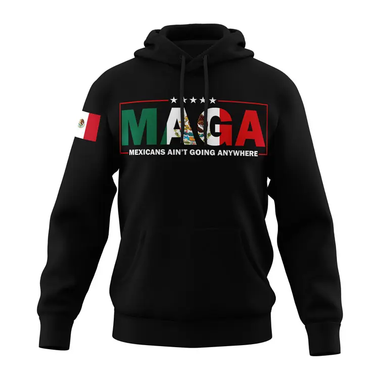 Mexican MAGA long sleeve black unisex hoodie