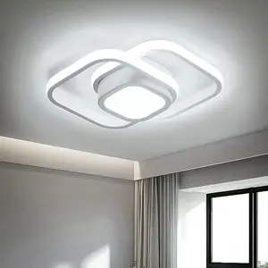 Modern LED Ceiling Light, 22w Square Adjustable Dimmable 3000k-6000k, Ideal for Hallway, Staircase, Porch, Balcony, Living Room, Kitchen
