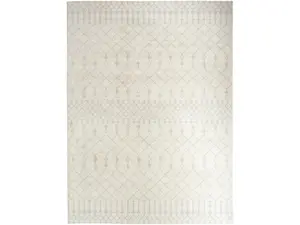 212 MAIN 4 x 6 ft. Abstract Power-Loom Low-Pile Polyester Fiber Area Rug, Blue & Ivory, Mid-Century Look, Machine Washable Rectangle Rug, Abstract Area Rugs, Home Decorative Rugs