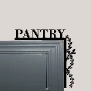 Iron Food Storage Door Corner Sign, Metal Art Top Decorative Element, Vintage Decor, Ideal for Kitchen & Home Wall Accents, Durable Design, Corner Placement, Iron Construction