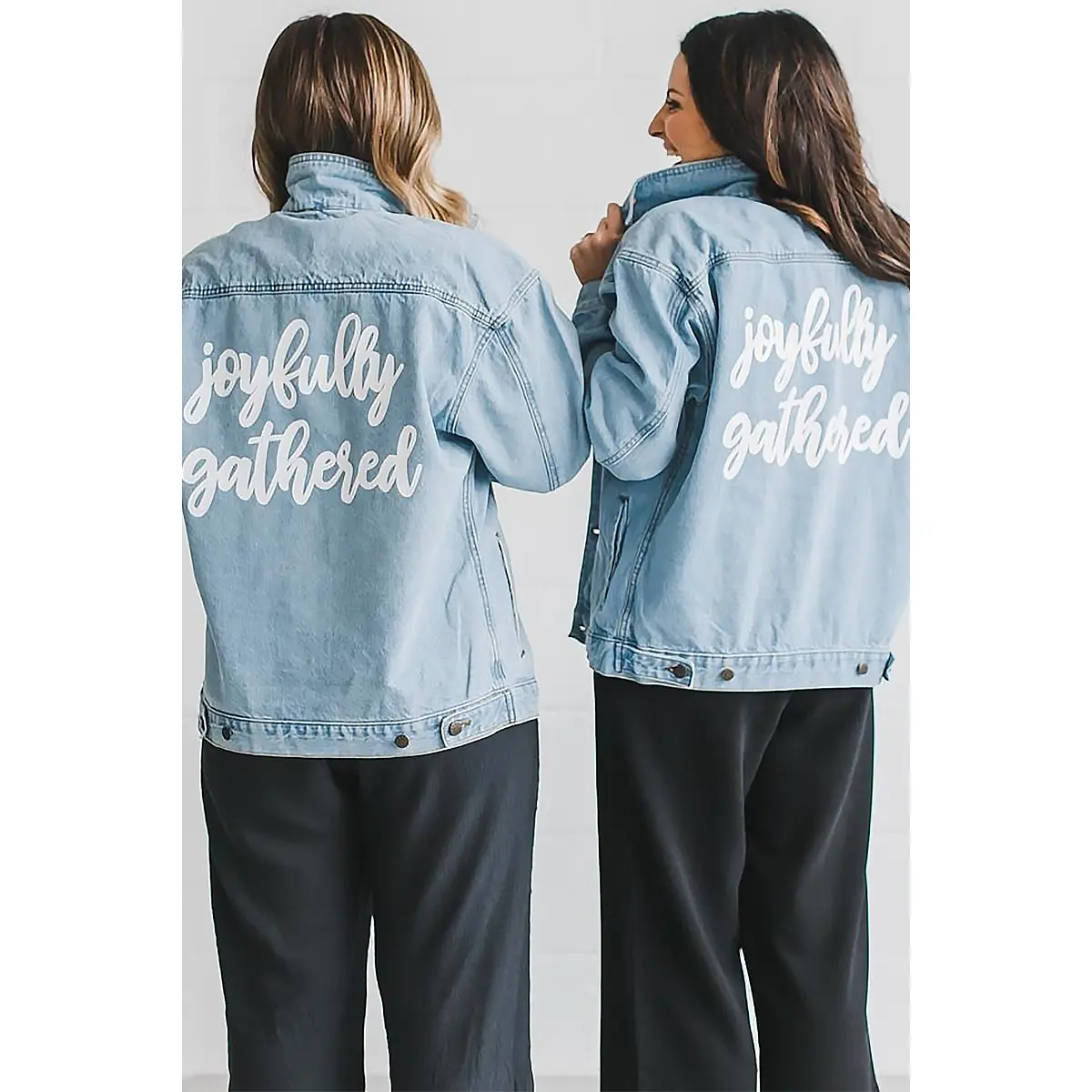 Custom Text Denim Jacket