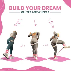 Glute Ankle Resistance Bands, Resistance Bands for Leg Butt Training, Ankle Straps with Bands for Exercise, Glute Ankle Resistance Bands for Home Workout with Foot Straps, Resistance Bands for Glutes with Straps, Thick Resistance Bands with Ankle Straps