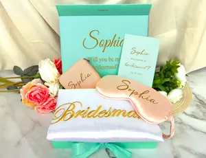 Custom Name Bridesmaid Box Will You Be My Bridesmaid Proposal Gift with Personalized Bridal Party Box Personalized Magnetic Ribbon Box