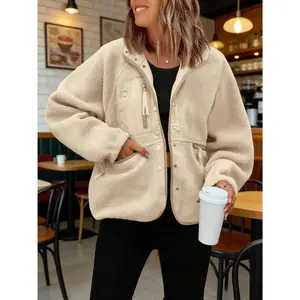 Cozy Fleece Jacket for Women - Autumn Winter Sports & Casual Wear Long Sleeve Top