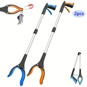 2-Pack 33 Inch Reach Grabber Tool Set with Magnetic Tip, Aluminum Lightweight Design, High Load Capacity Mobility Aid for Elderly